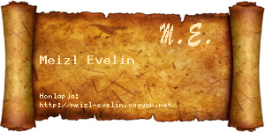 Meizl Evelin névjegykártya